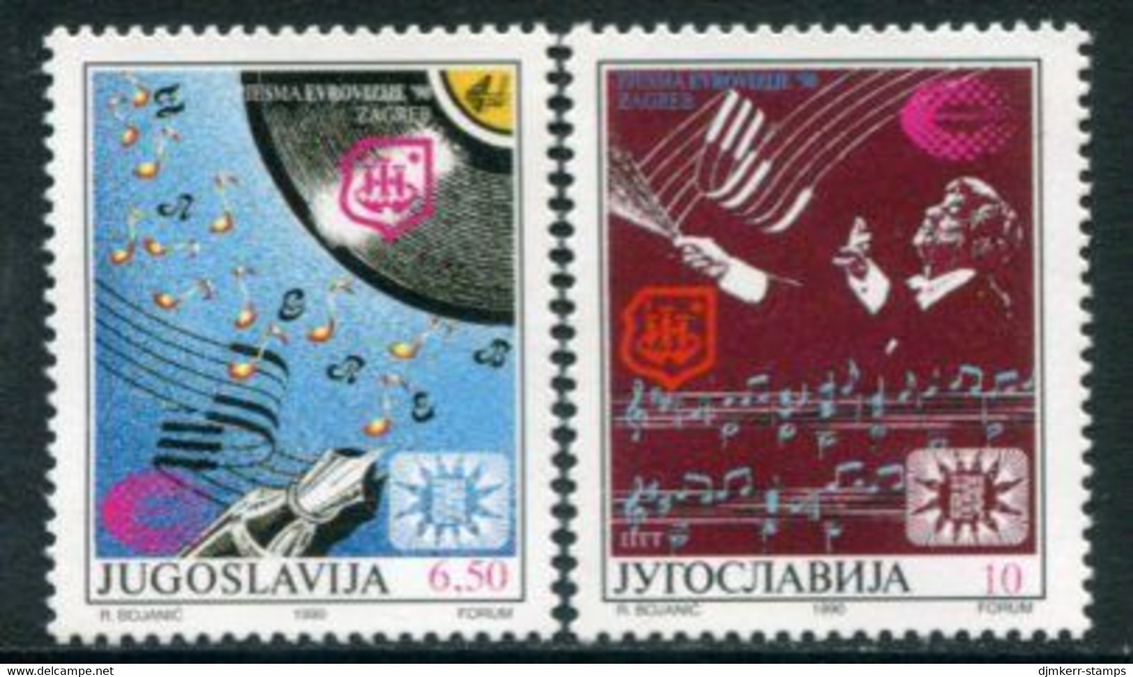 YUGOSLAVIA 1990 Eurovision Song Contest  MNH / **.  Michel 2417-18 - Nuevos