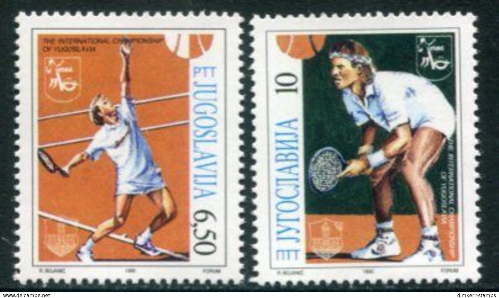 YUGOSLAVIA 1990 UMAG '90 Tennis Tournament  MNH / **.  Michel 2419-20 - Nuovi