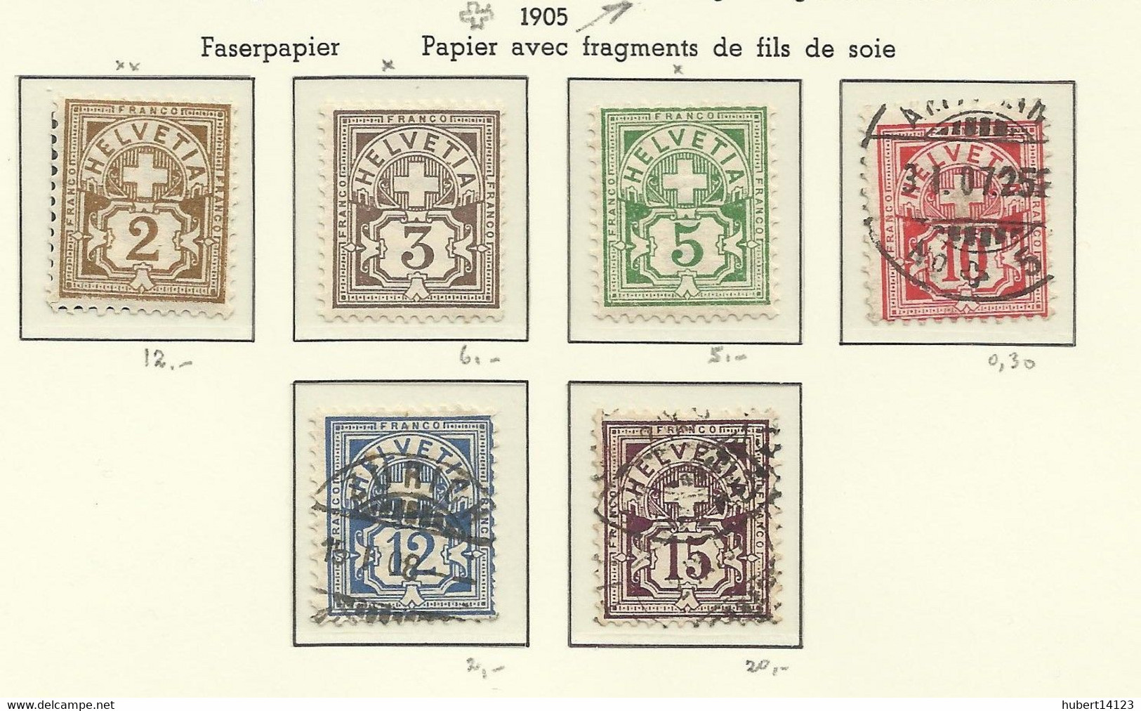 SUISSE 1905 N° 100 à 105 - Autres & Non Classés