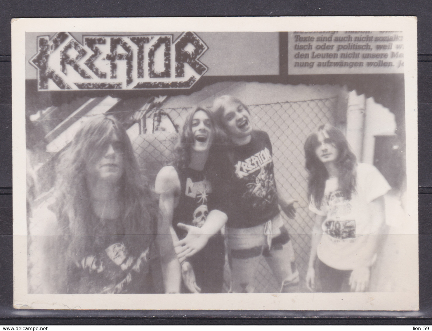 272875 / Kreator -  German Thrash Metal Band From Essen, Formed In 1982 Vocalist  Rhythm Guitarist Miland "Mille" Photo - Photographs