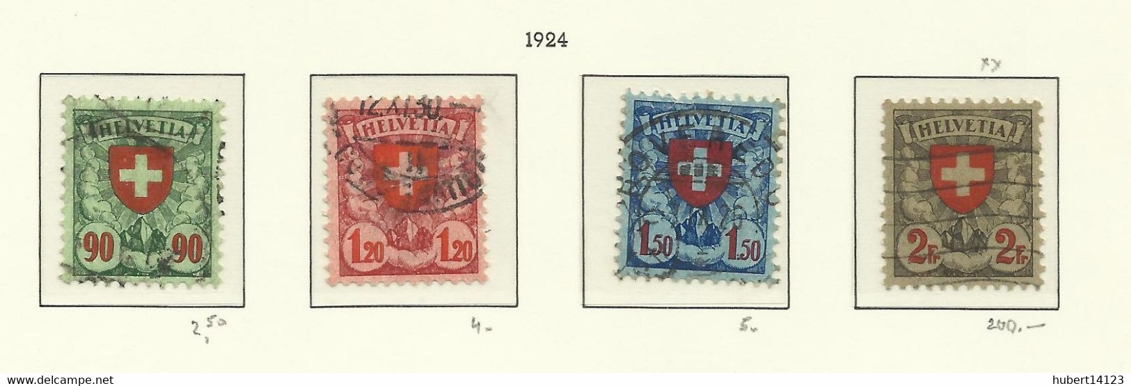 SUISSE 1924 N° 208 à 211 - Sonstige & Ohne Zuordnung