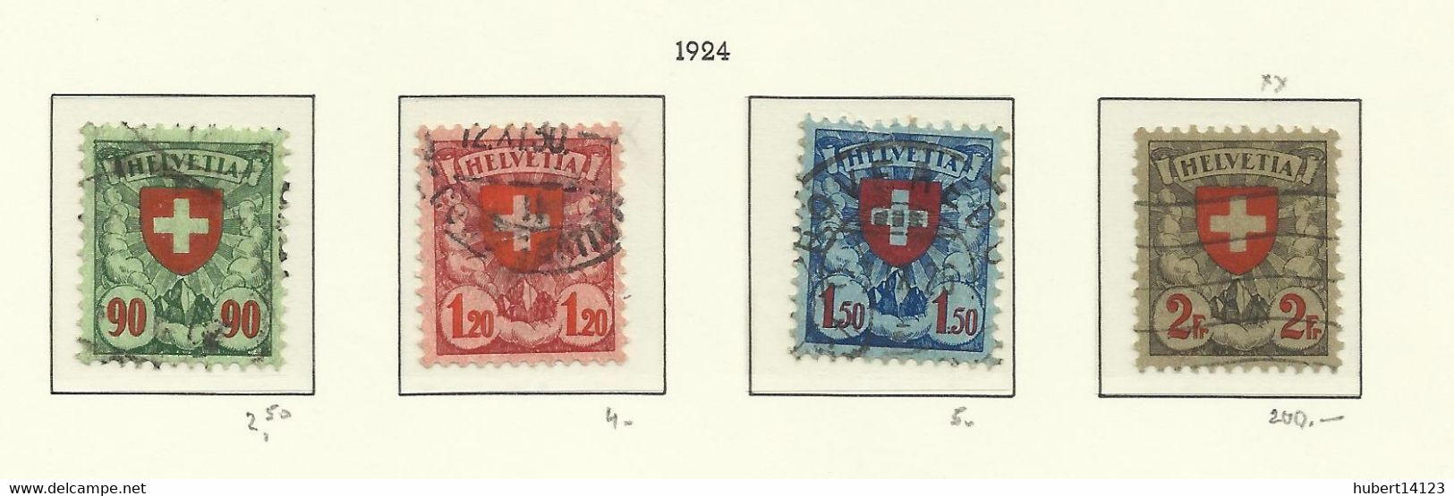 SUISSE 1924 N° 208 à 211 - Andere & Zonder Classificatie