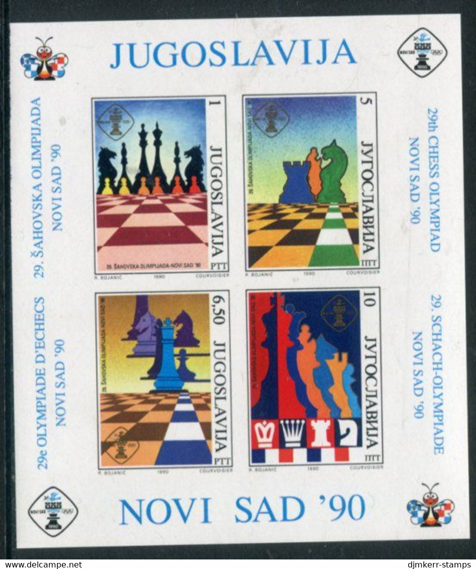 YUGOSLAVIA 1990 Novi Sad Chess Olympiad Block MNH / **.  Michel Block 39 - Nuevos