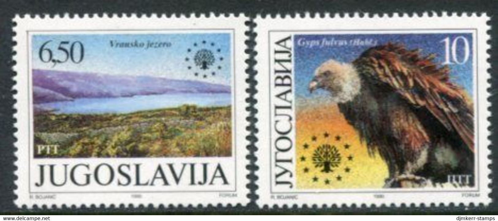 YUGOSLAVIA 1990 European Nature Protection MNH / **.  Michel 2452-53 - Unused Stamps