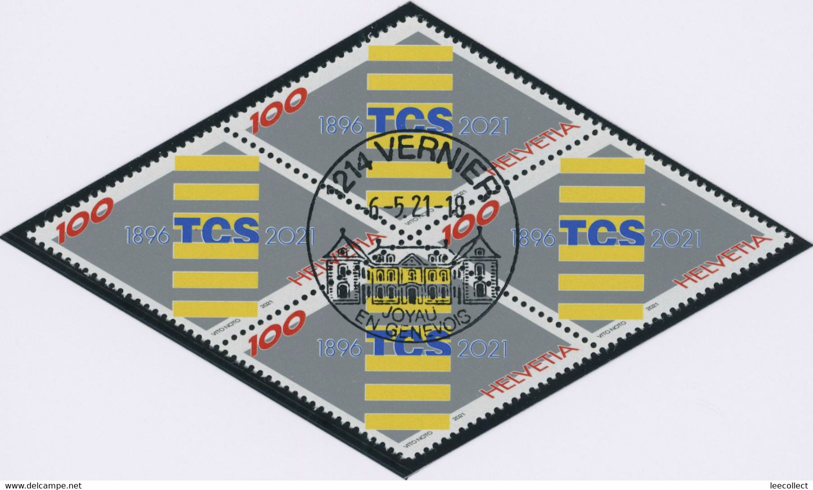 Suisse - 2021 - TCS - Viererblock - Ersttag Stempel ET - Usati