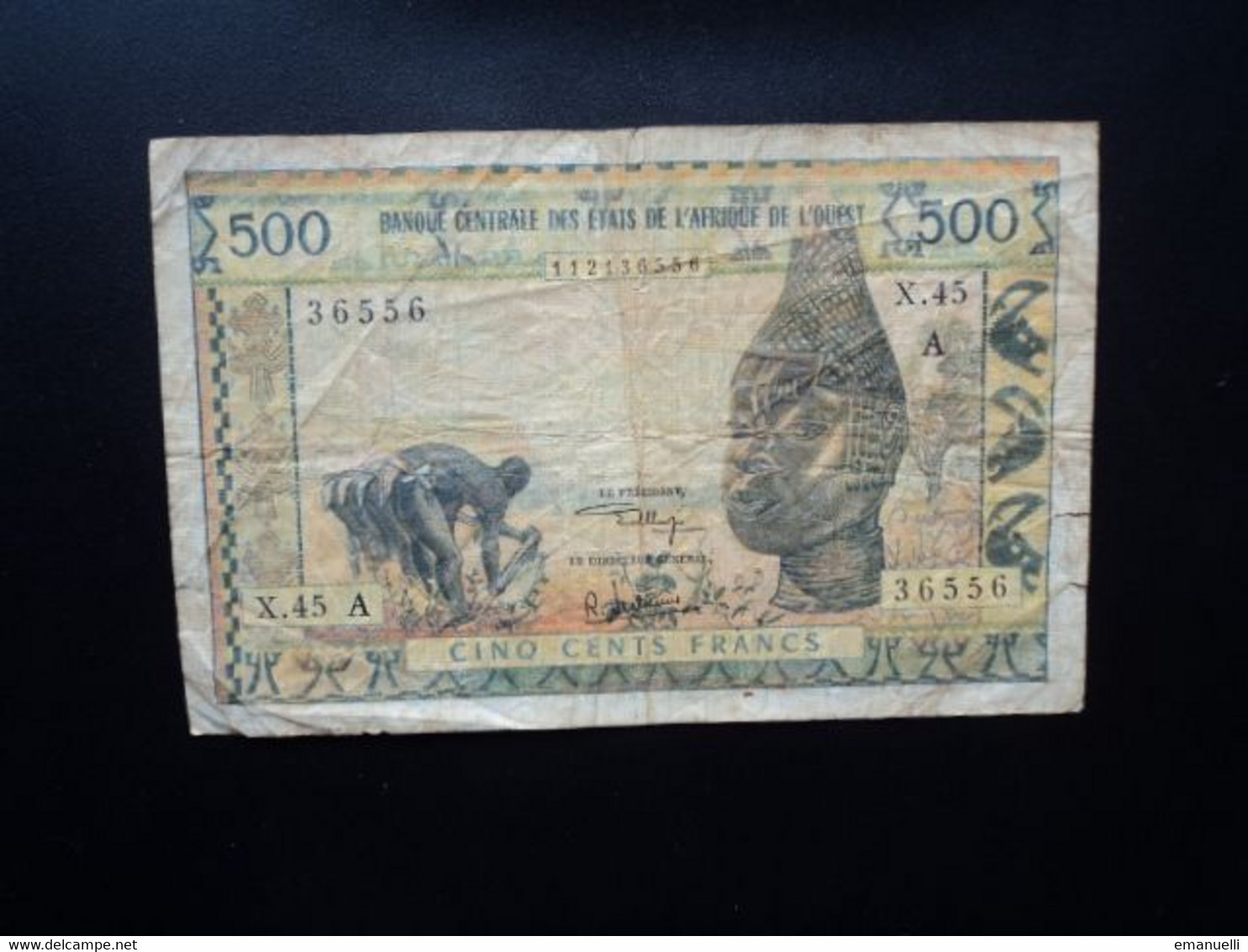 CÔTE D'IVOIRE * : ÉTAT DE L'AFRIQUE DE L'OUEST :  500 FRANCS   ND 1959-64  P 102Aj    TTB * - Ivoorkust