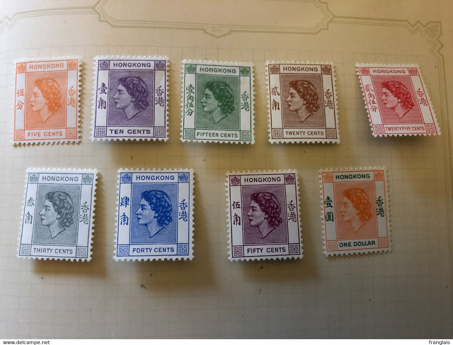 HONG KONG QEII Definitives, SG 178 Ff  LMM MLH* Very Fresh  CV £41 - Unused Stamps