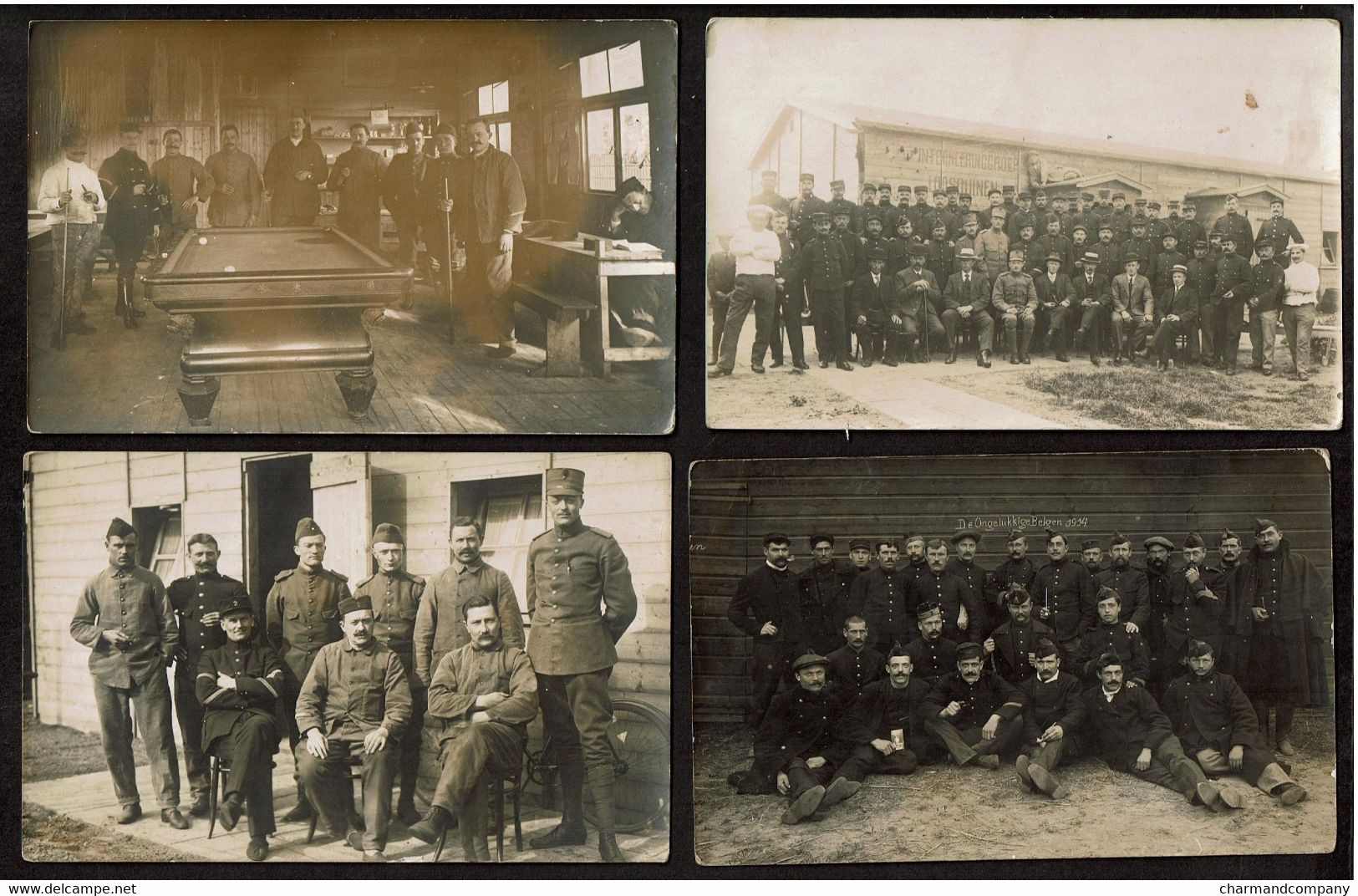 4 Cartes Photos - Vluchtoord - Camp De Réfugiés Belges - Nederland - Loosduinen - Voir Scans - Guerre 1914-18