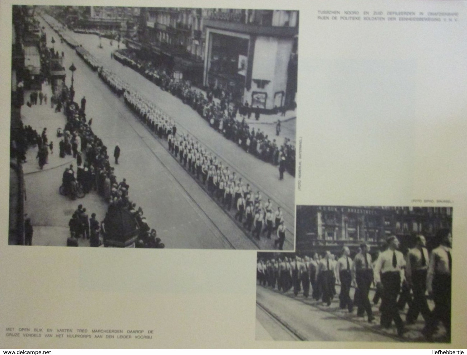 De Dr Reimond Tollenaere Marsch Te Brussel 1942 - Oostfront Collaboratie - Guerra 1939-45