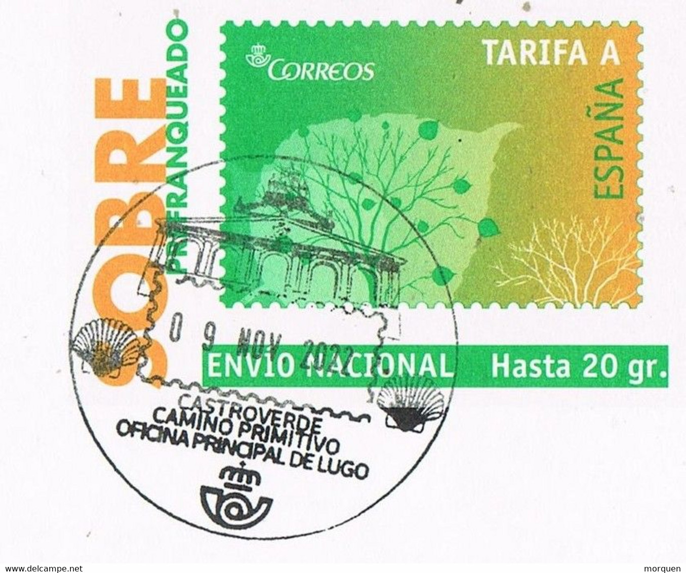 42956. Carta LUGO (castroverde) 2021.Sobre Prefranqueado Tarifa A, ERROR Fecha - Covers & Documents