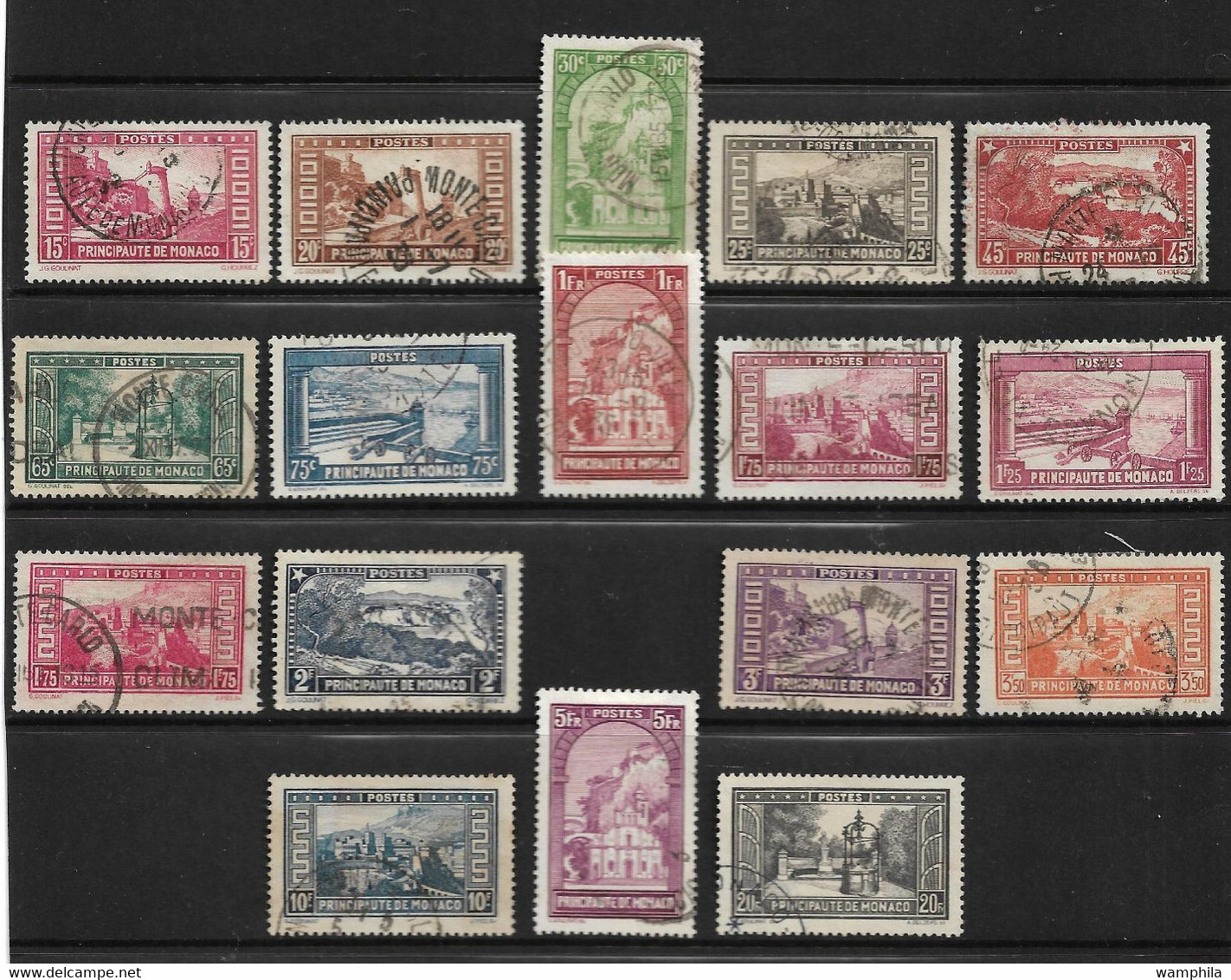 Monaco  N°119/134 Oblitéré Paysages De La Principauté. Superbe Centrage. C. 400€ - Used Stamps