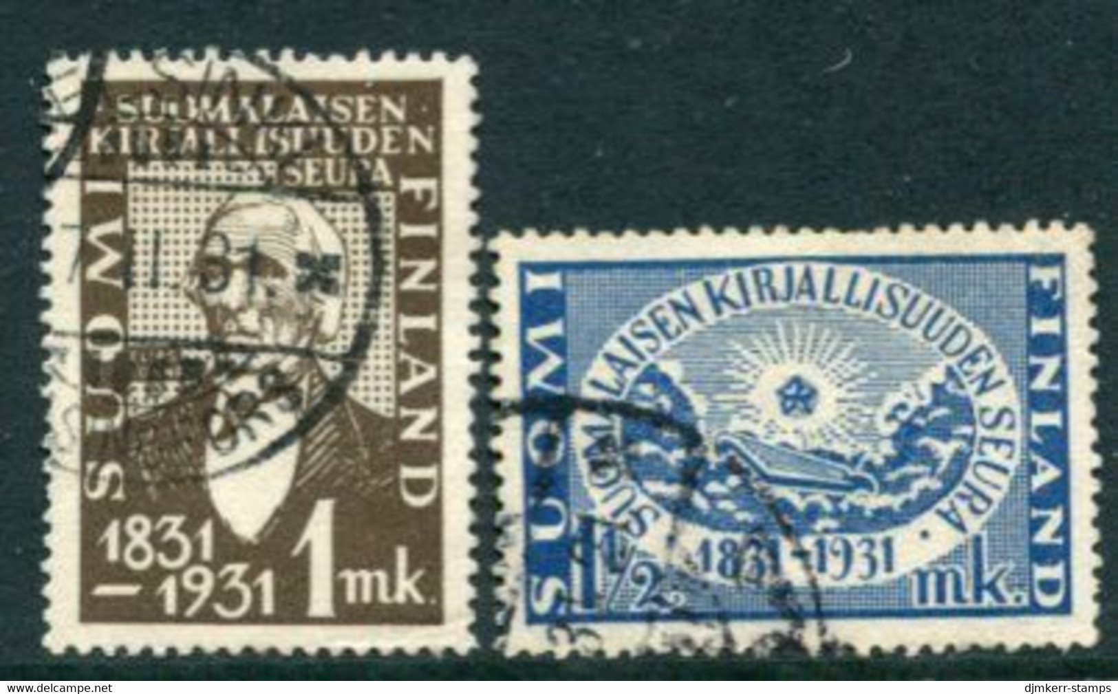 FINLAND 1931 Centenary Of Literary Society Used.  Michel 162-63 - Usados