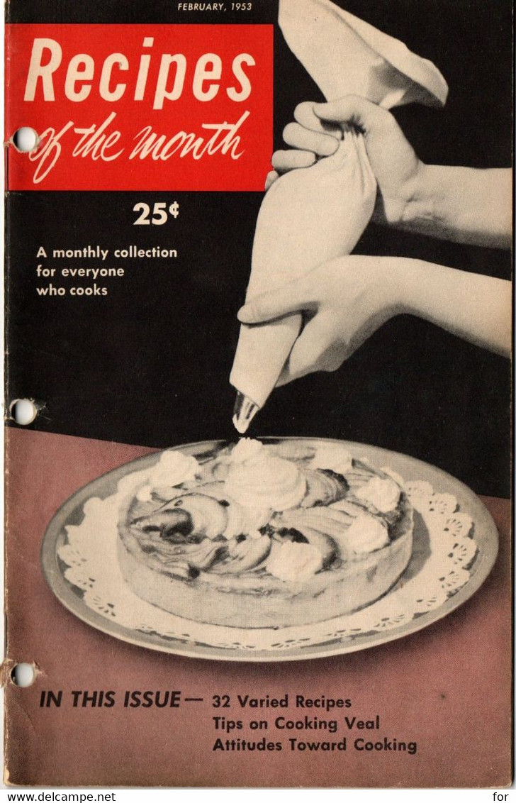 Fascicule Culinaire : Recipes Of The Month : Cook : 1953 - Vol. 1 - N° 3 : 32 Recipes - Recettes - Cuisine : New York - American (US)