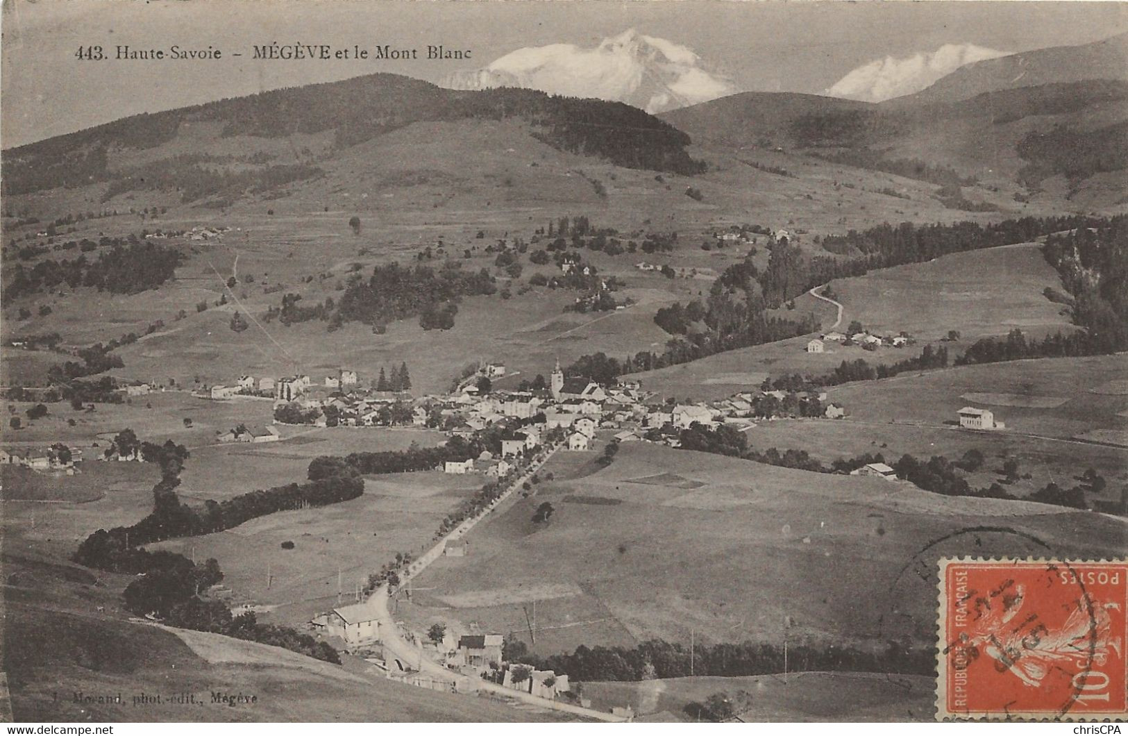 CPA  MEGEVE - Et Le Mont Blanc   - Superbe -  Bon état - 12d - Megève