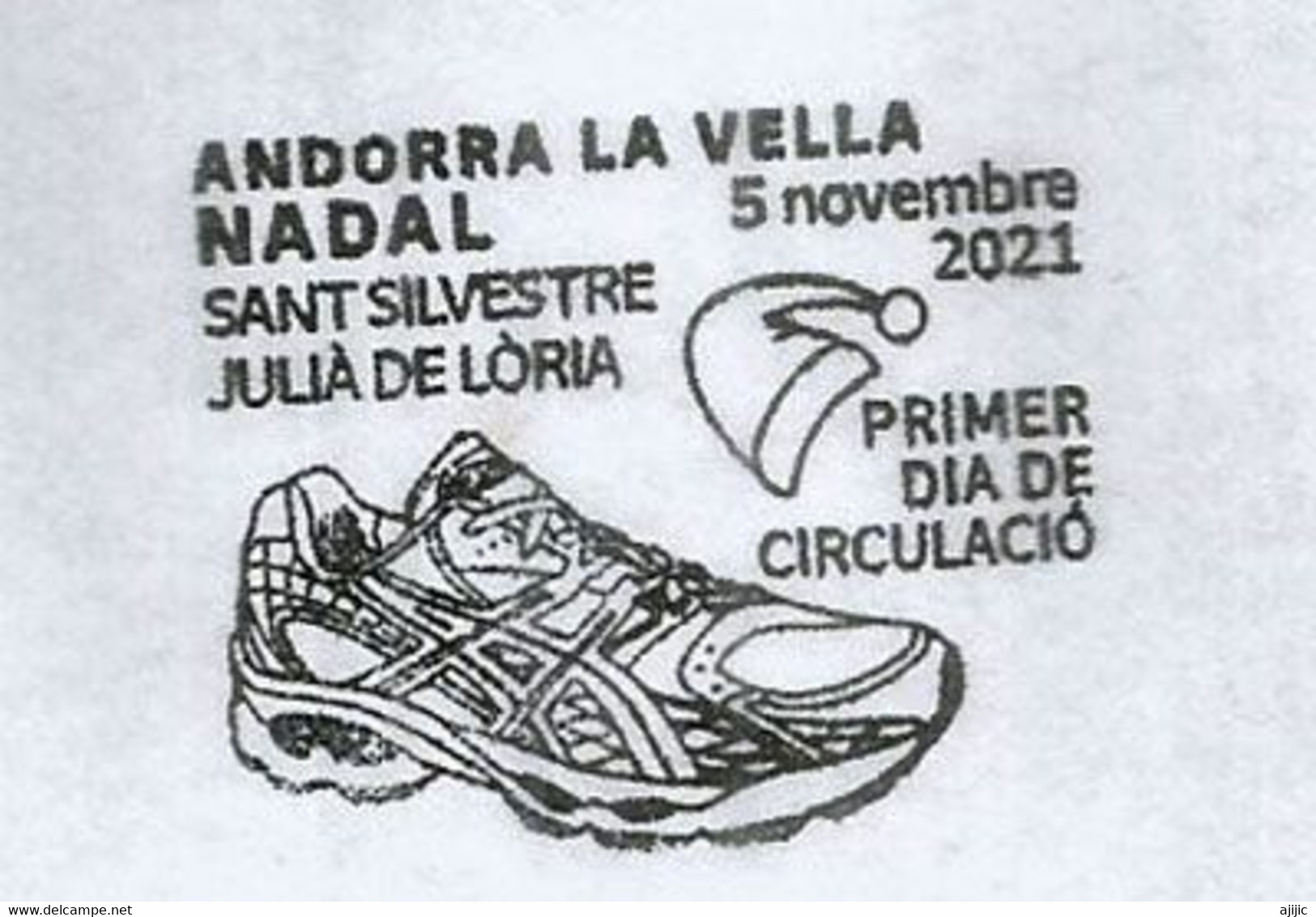 2021.ANDORRA.Course De La Saint Sylvestre à Sant Julia De Loria Le Jour De Noël. Lettre Premier Jour AND.ESP - Storia Postale