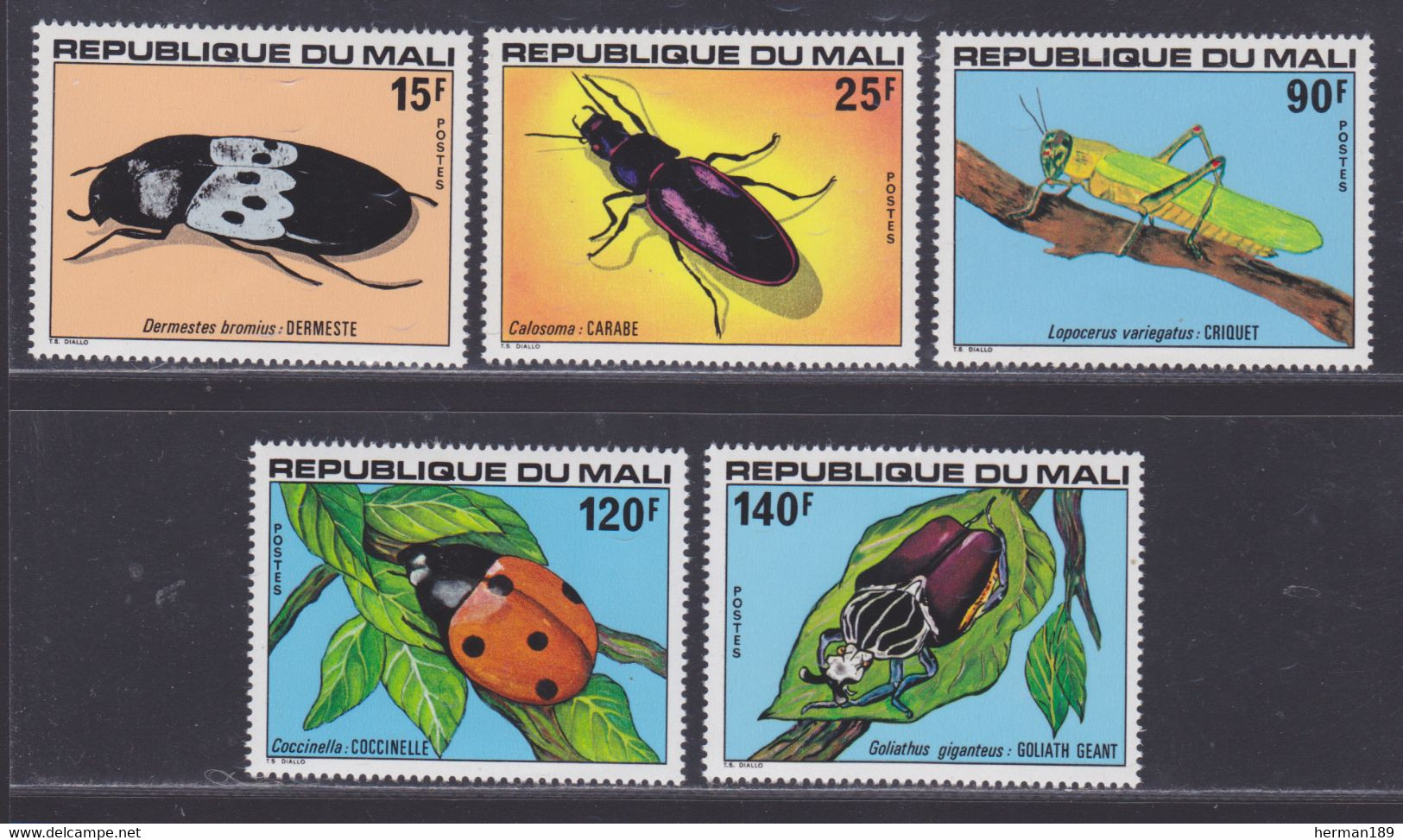 MALI N°  311 à 315 ** MNH Neufs Sans Charnière, TB (d0393) Insectes - 1978 - Mali (1959-...)