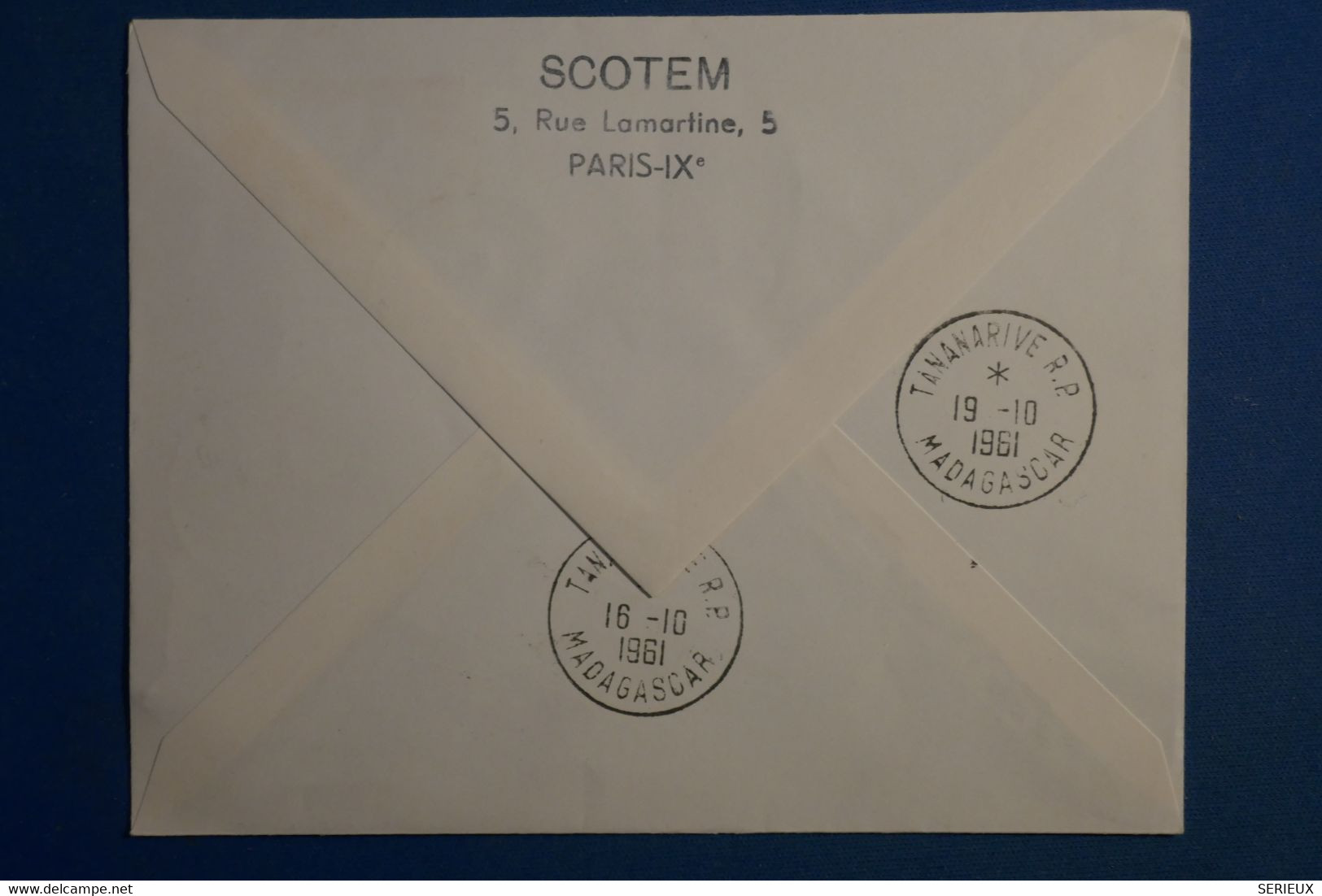 AK12 FRANCE BELLE  LETTRE 1961  1ERE LIAISON PARIS MADAGASCAR +++++ JETLINER +  AEROPHILATELIE +AFFRANCH. PLAISANT - - Premiers Vols