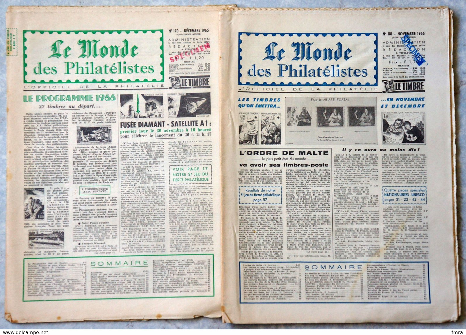 Lot De 23 Numéros  REVUE LE MONDE DES PHILATELISTES (1965-1972) - TBE (voir 5 Scans)  / Philatélie Timbres Etudes  4 - Francesi (prima Del 1940)