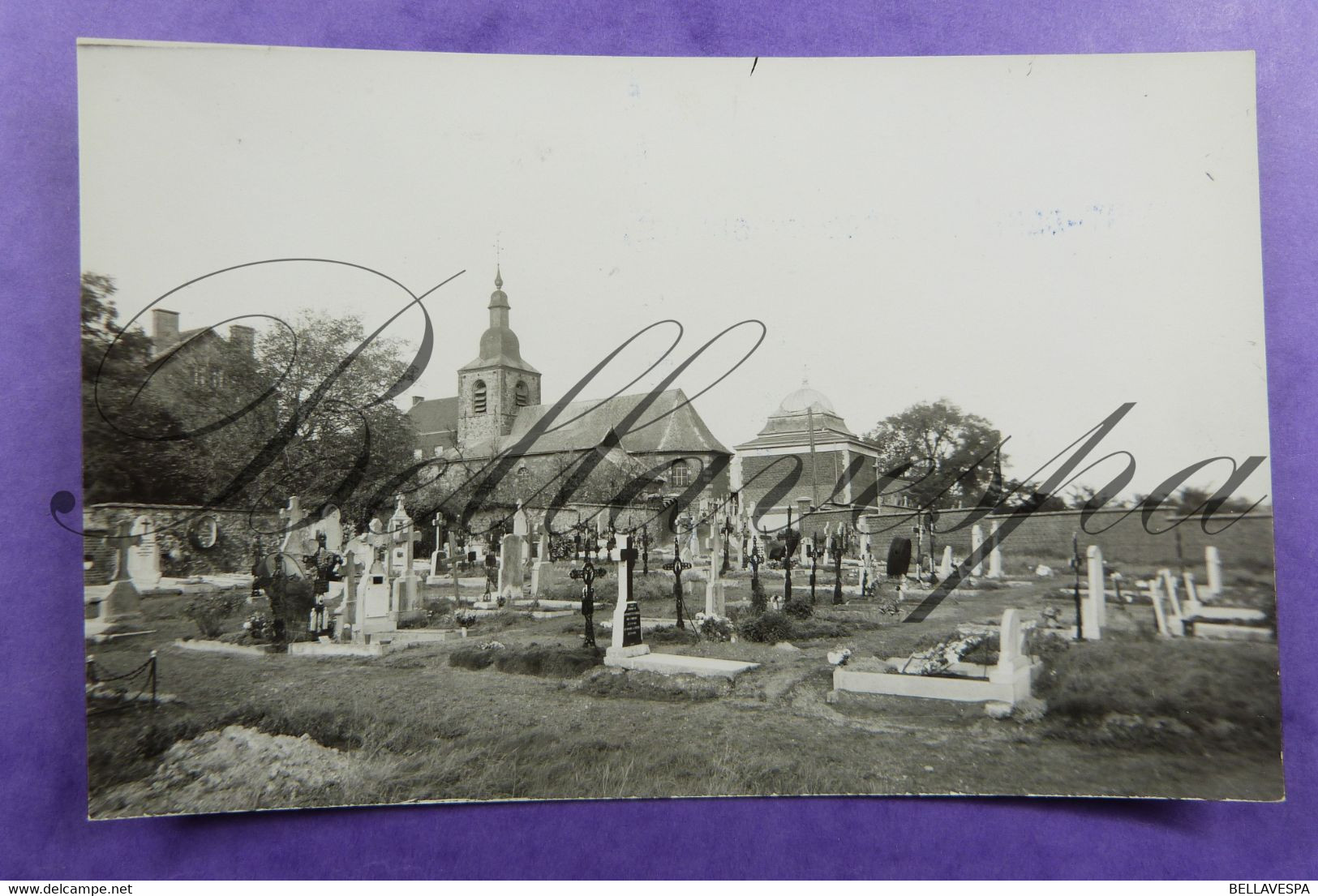 Saint-Denis En Brocqueroie Eglise , Vue Du Cimetière.RPPC - Mons