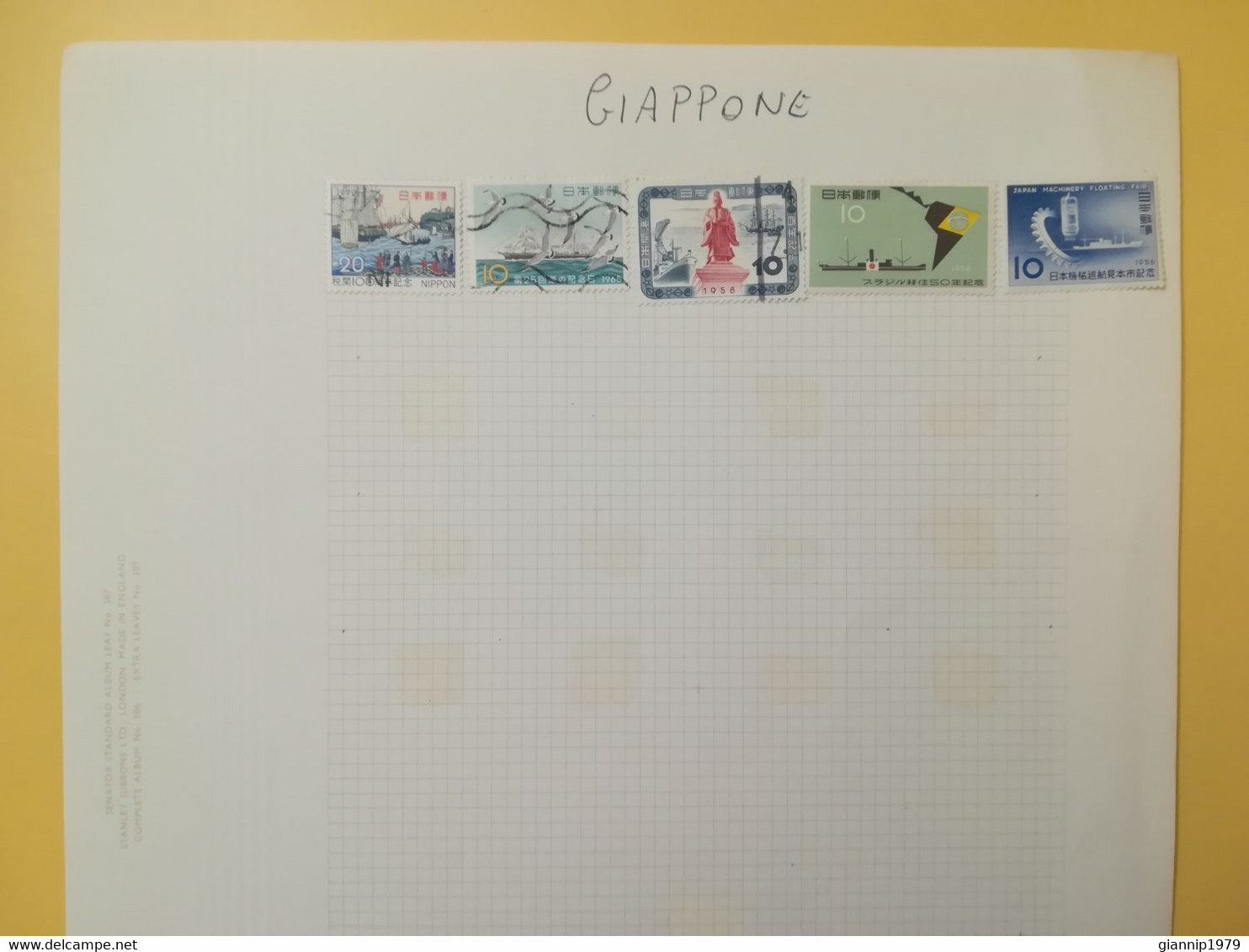 PAGINA PAGE ALBUM GIAPPONE JAPAN NIPPON 1965 ATTACCATI PAGE WITH STAMPS COLLEZIONI LOTTO LOT LOTS - Collections, Lots & Séries