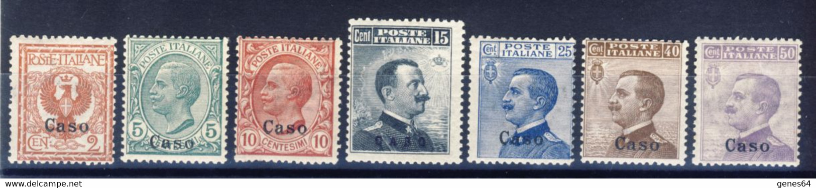 1912 - Egeo Caso Soprastampati D'Italia Serie Completa MNH** - Aegean (Caso)