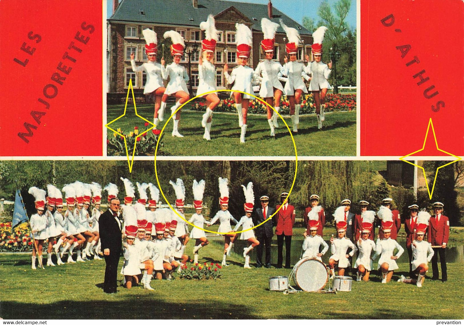 Les Majorettes D'ATHUS - Carte Colorée Avec Le Palmarès De Celle-ci Ainsi Que Son Président-Directeur - Aubange