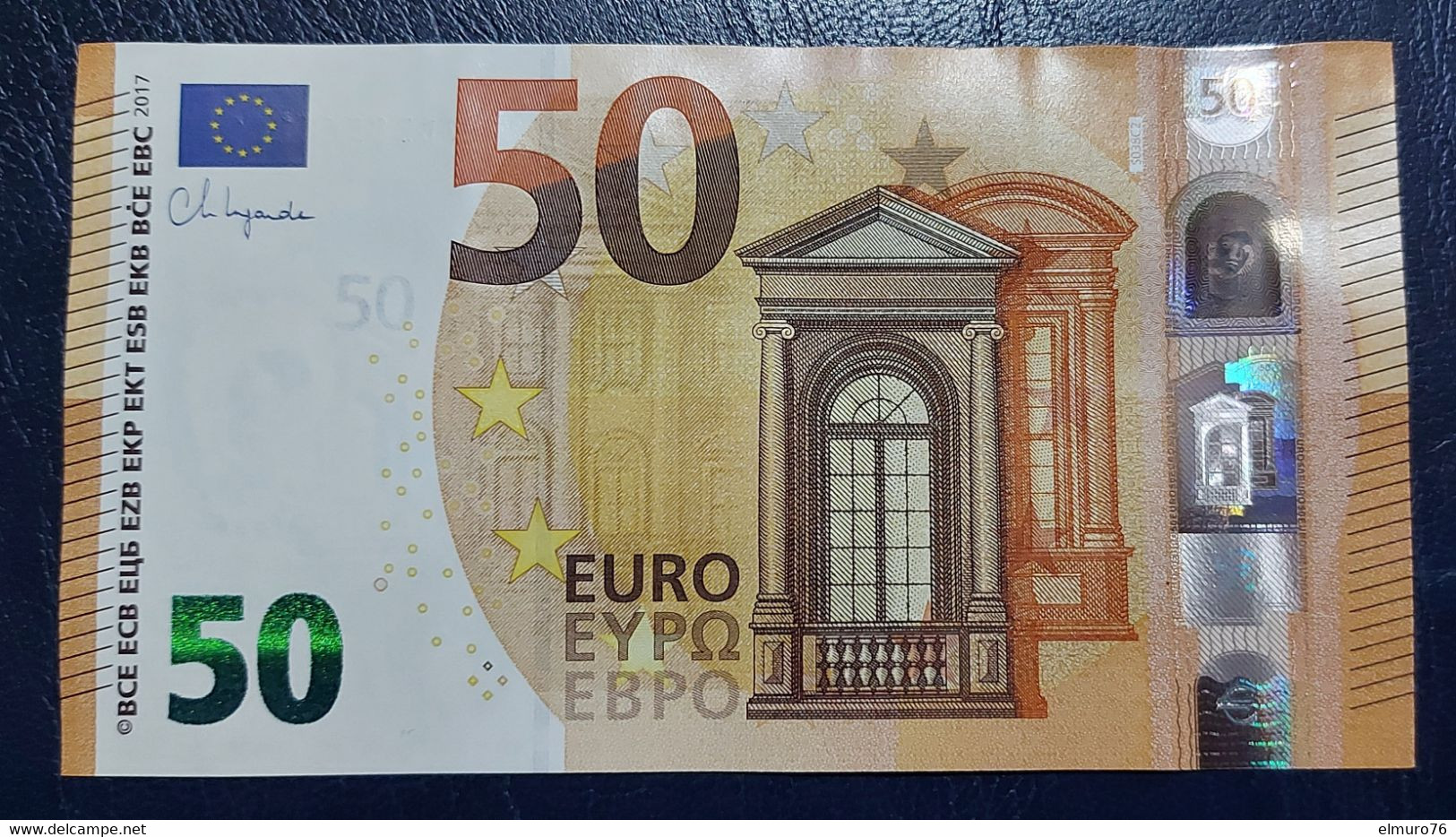 50 EURO S038E3 Italy Lagarde Serie SC Ch 85 Perfect UNC - 50 Euro