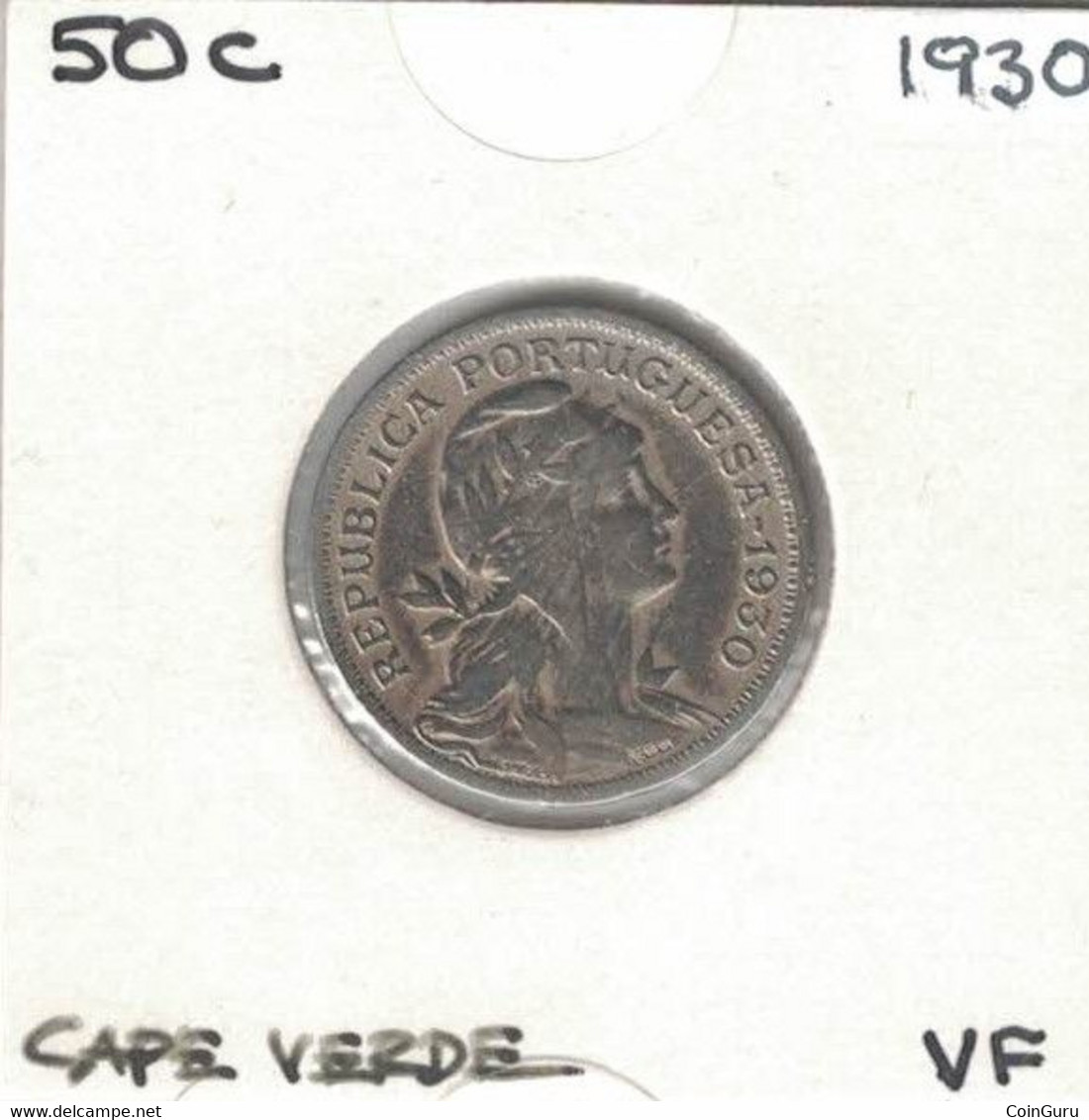 Cape Verde 50 Centavos 1930 - Cape Verde