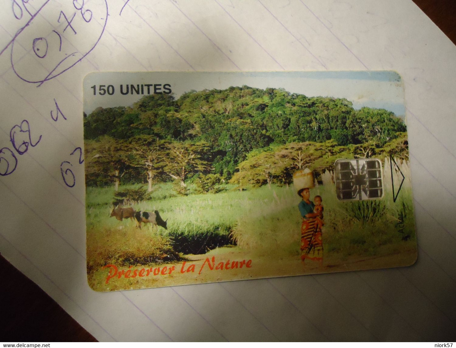 MALAGASY  MADAGASCAR USED CARD  NATURE COW WOMENS 2 SCAN - Madagascar