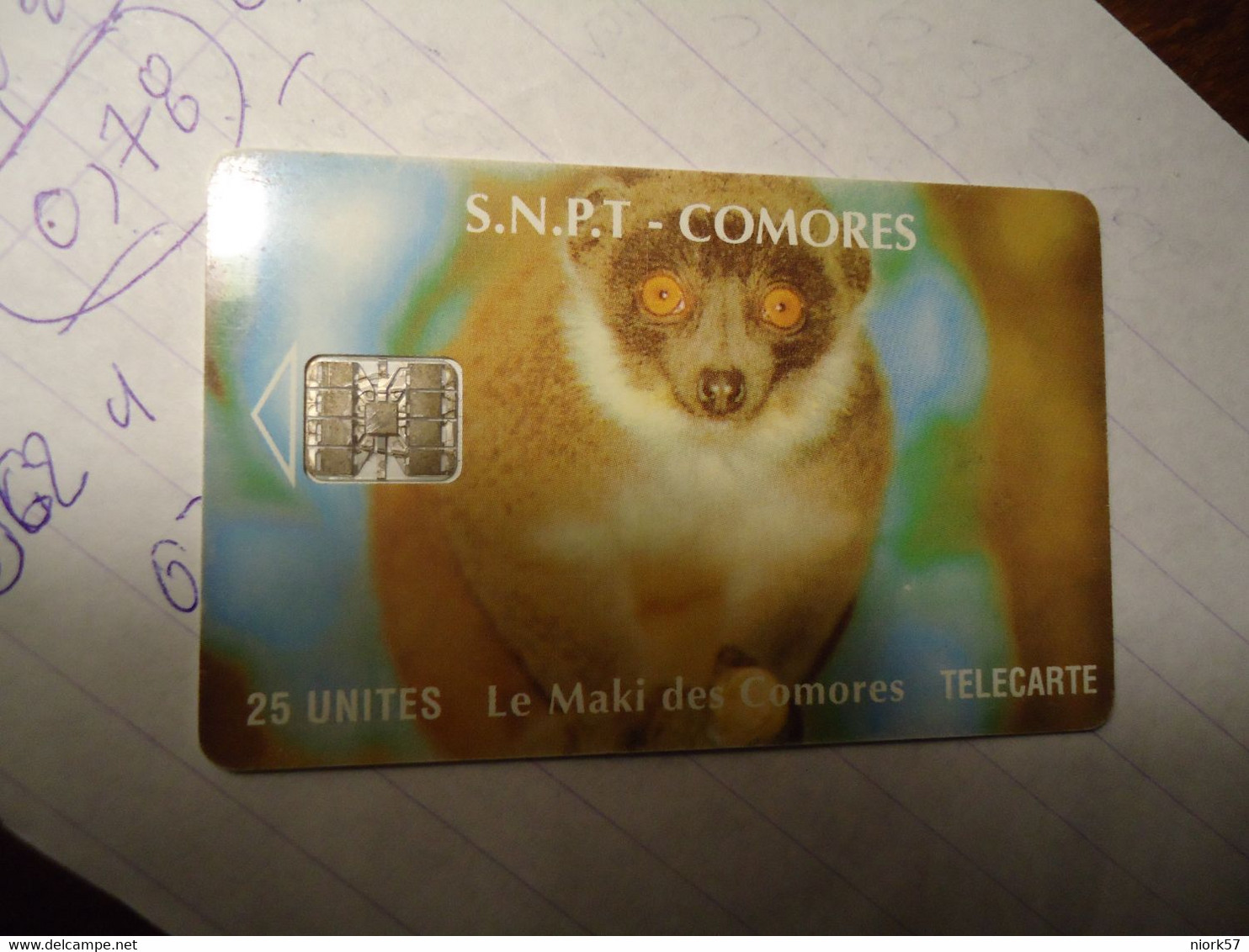 COMOROS  USED CARDS  ANIMALS MONKEYS - Dschungel