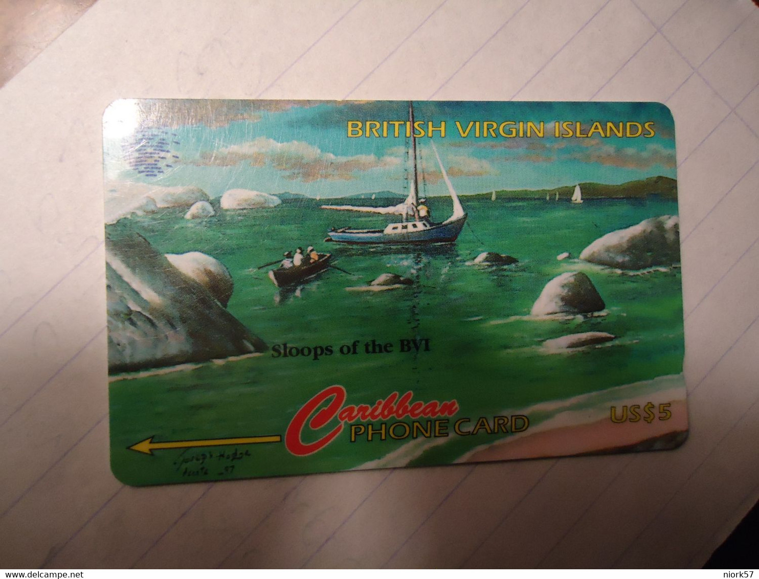 VIRGIN ISLANDS  USED CARDS  BOATS  CULTURAL HERITAGE  BVI  2 SCAN - Vierges (îles)