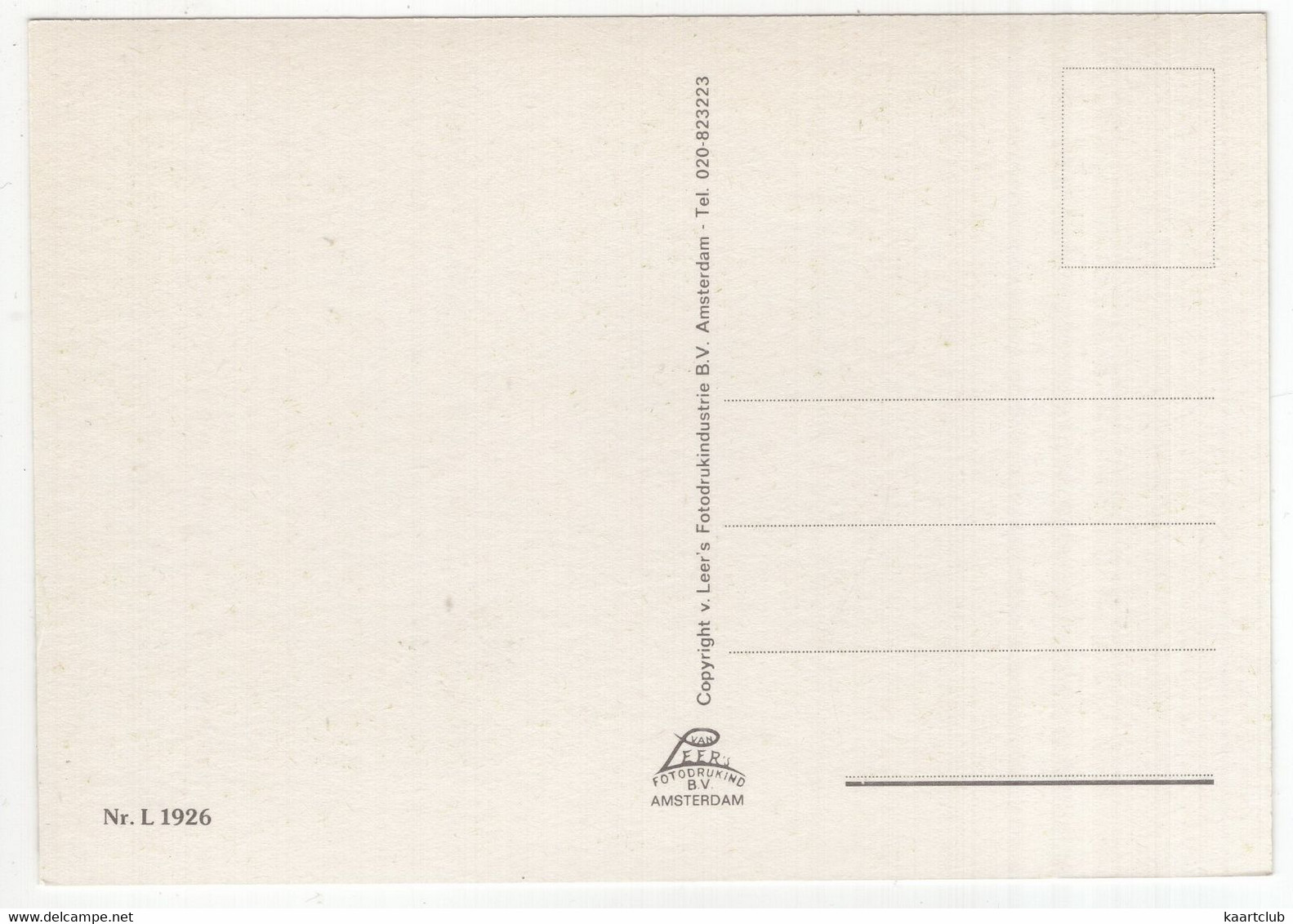 Nijverdal - (Overijssel, Nederland/Holland) - Nr. L 1926 - Nijverdal