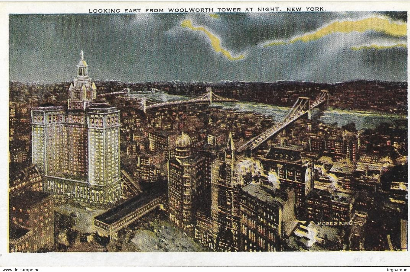 NEW YORK - Looking East From Woolworth Tower At Night - Multi-vues, Vues Panoramiques