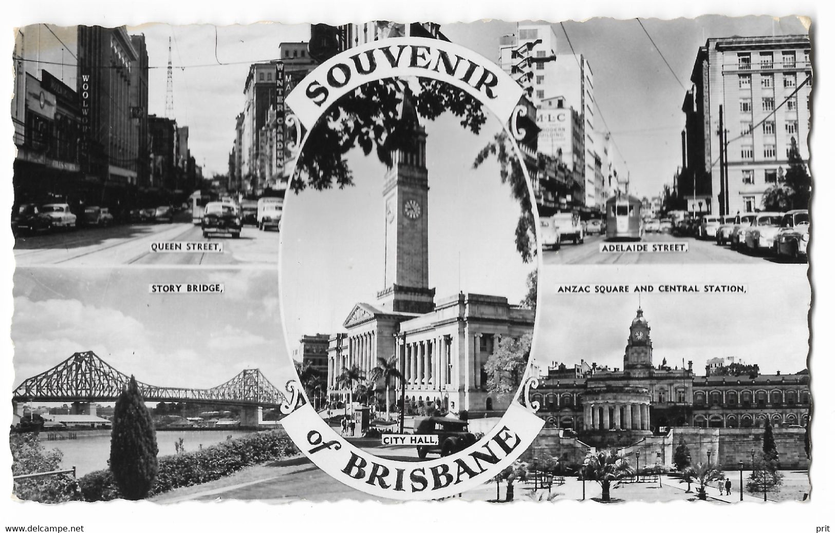 Souvenir Of Brisbane, Australia ~1945 Unused Photo Postcard. Publisher Murray Views, Gympie Queensland - Brisbane