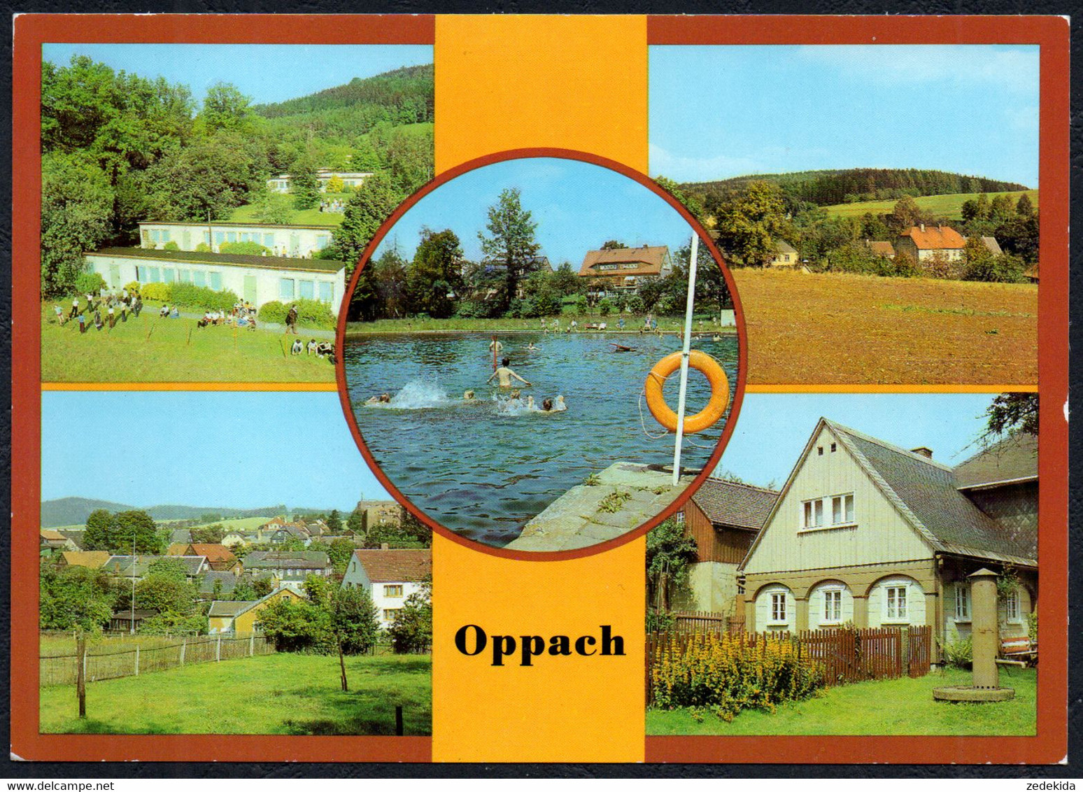 F5146 - TOP Oppach Ferienlager VEB Kombinat Schwarze Pumpe Freibad - Bild Und Heimat Reichenbach - Loebau