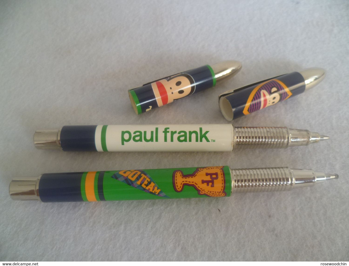 Vintage ! Set Of 2 Pcs. Paul Frank Roller Gel Ink Pen With Original Box (#38) - Stylos