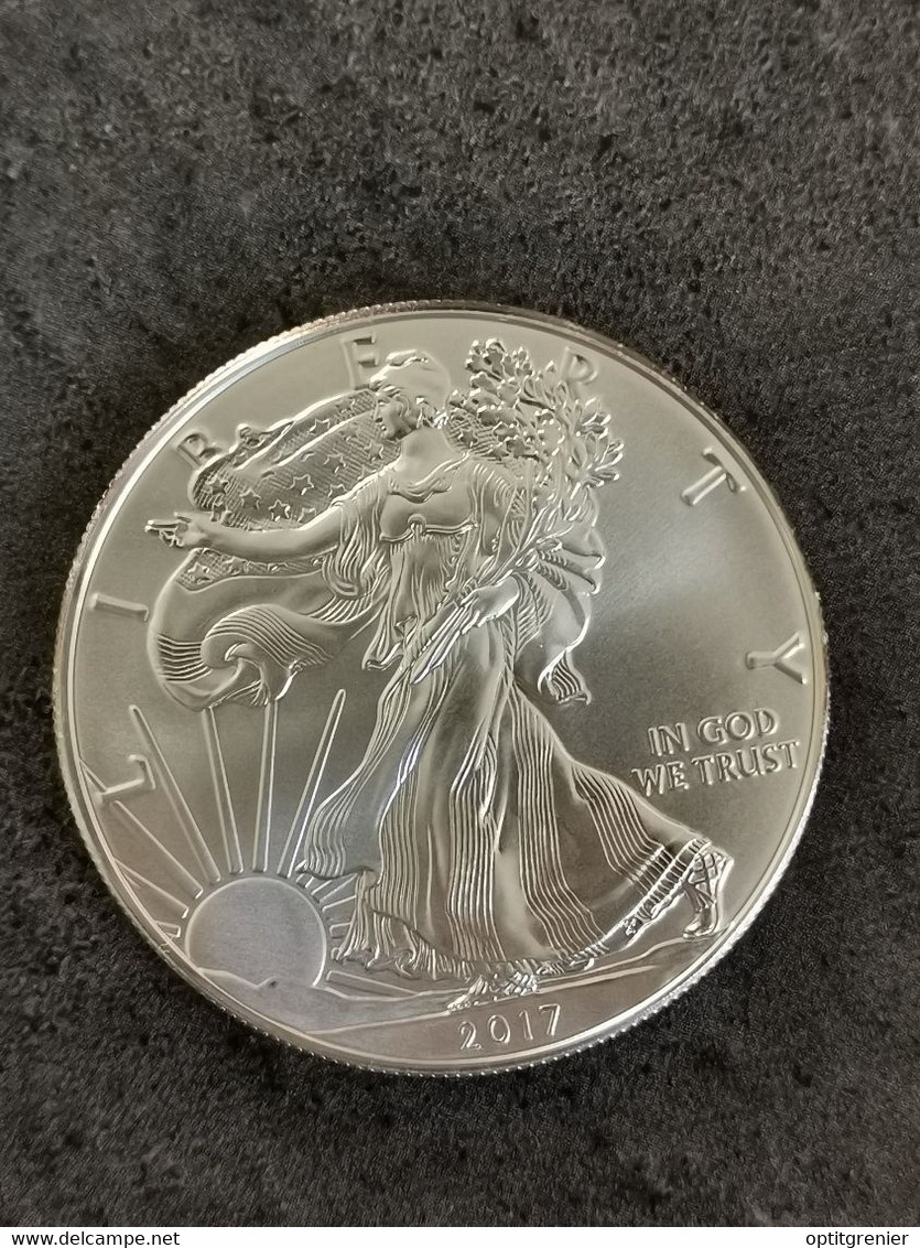 1 DOLLAR ARGENT 2017 AMERICAN SILVER EAGLE + CERTIFICAT / USA - Colecciones