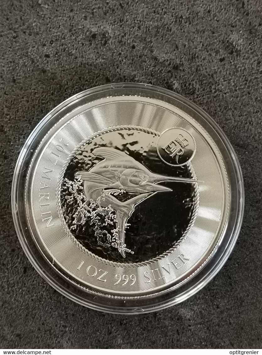 1 DOLLAR ARGENT 2017 LE MARLIN ELISABETH II ILES CAIMANS SOUS CAPSULE + CERTIFICAT - Iles Caïmans