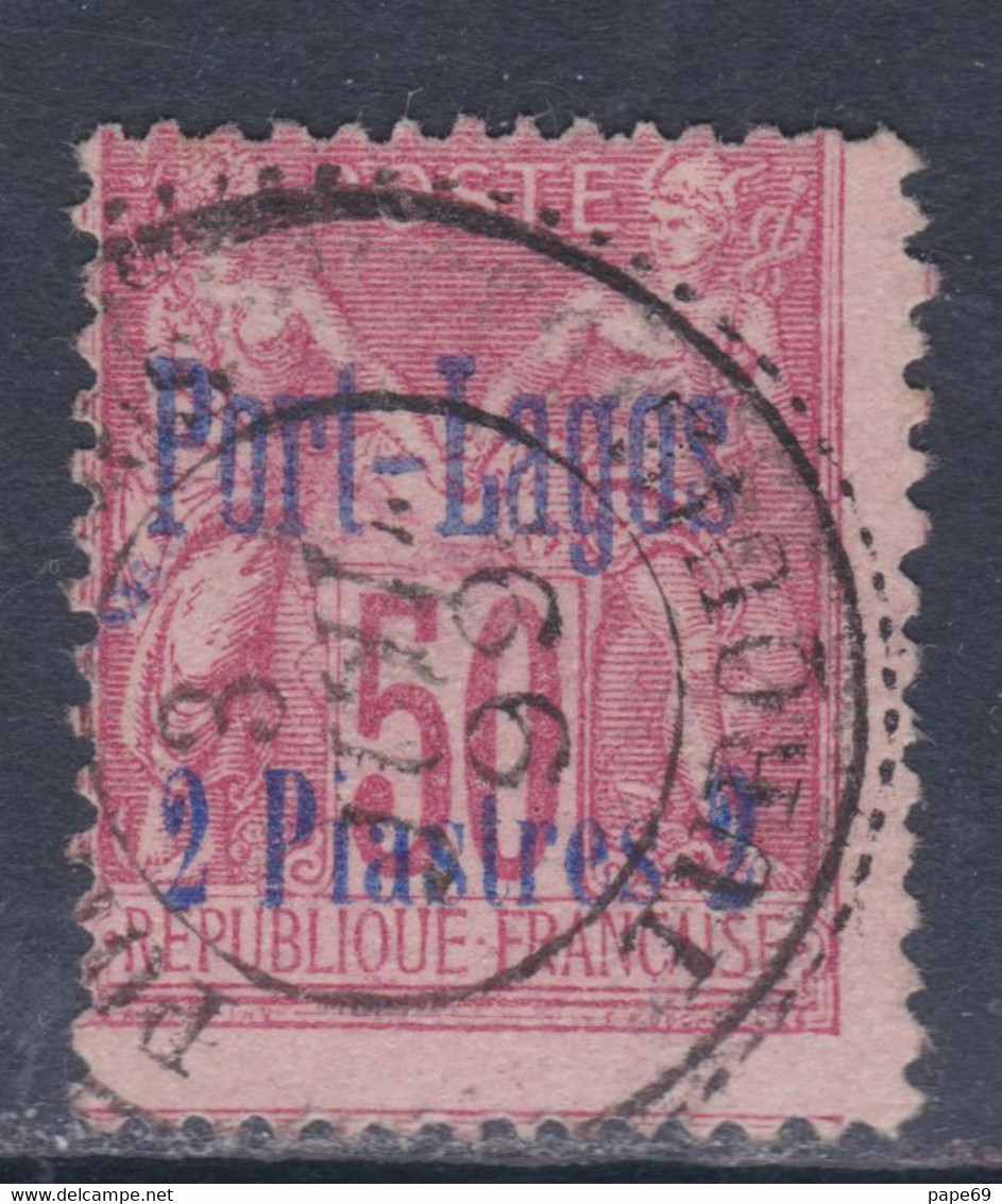 Port-Lagos N° 5 O 2p. Sur 50 C. Rose Oblitération Assez Belle Sinon TB - Used Stamps