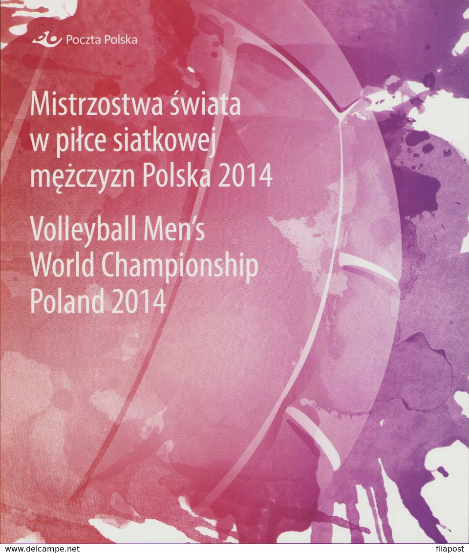 POLAND 2014 Booklet / Volleyball Men's Championships, Sport, Players / With Full Sheet **MNH - Booklets