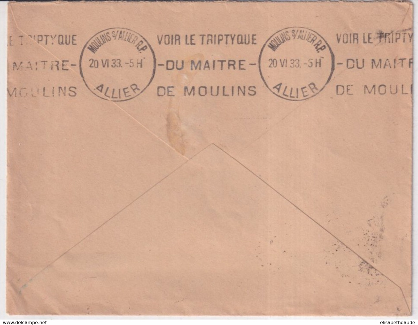 1933 - BANDE PUB "CAPITAUX PRETS" Sur PAIX Sur ENVELOPPE De CLUNY (SAONE ET LOIRE) Avec OBLITERATION DAGUIN ! - Storia Postale