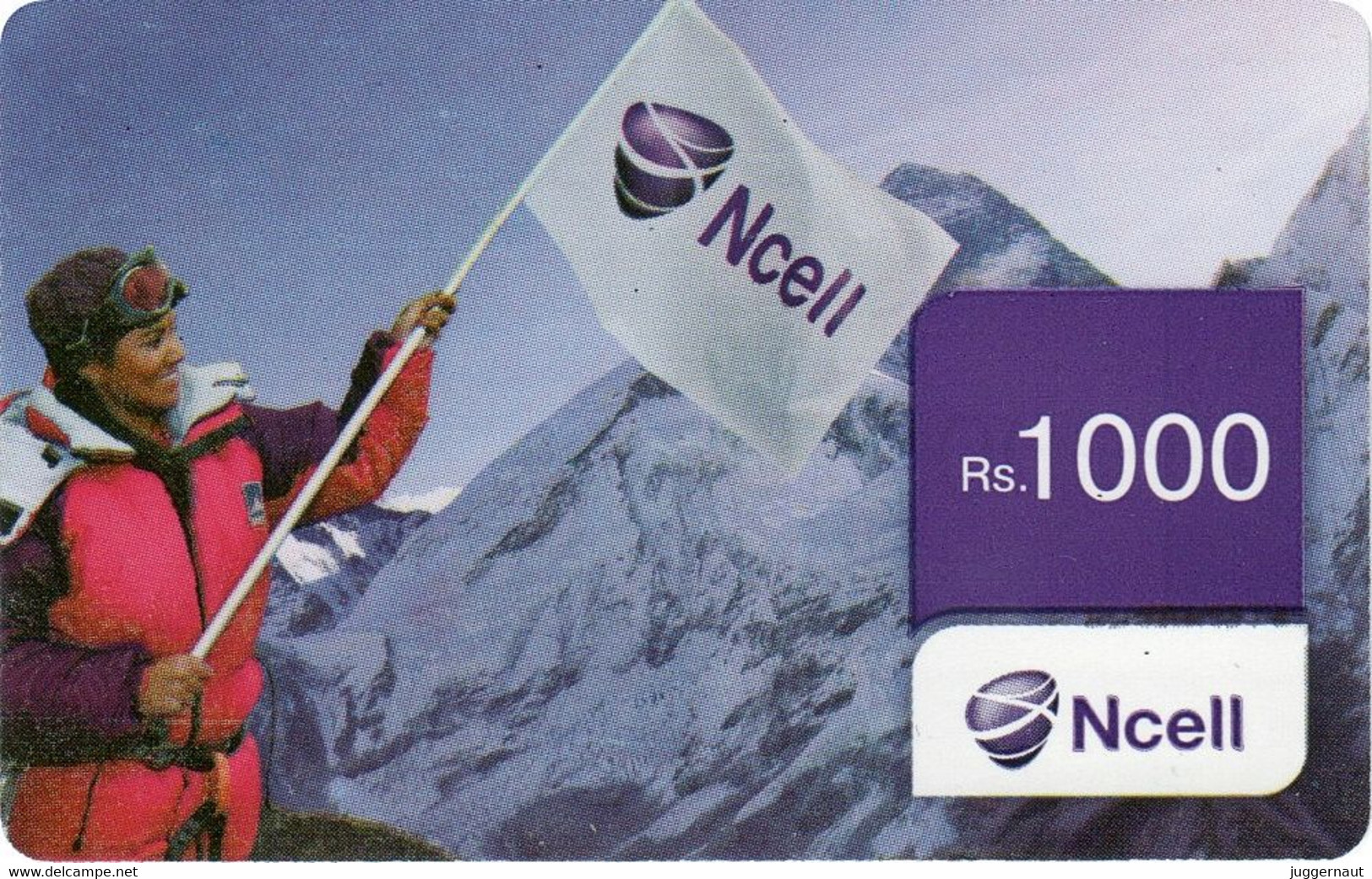 GSM MOBILE PHONE PREPAID Used RECHARGE CARD Rs.1000 NCELL NEPAL - Nepal