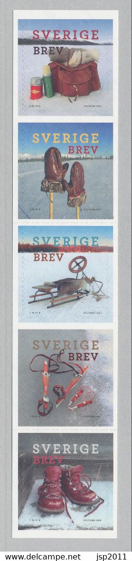 Sweden 2021. Facit # 3404-3408. Strip Of 5 From Booklet SH129. Get Outdoors And Enjoy!. MNH (**) - Ongebruikt