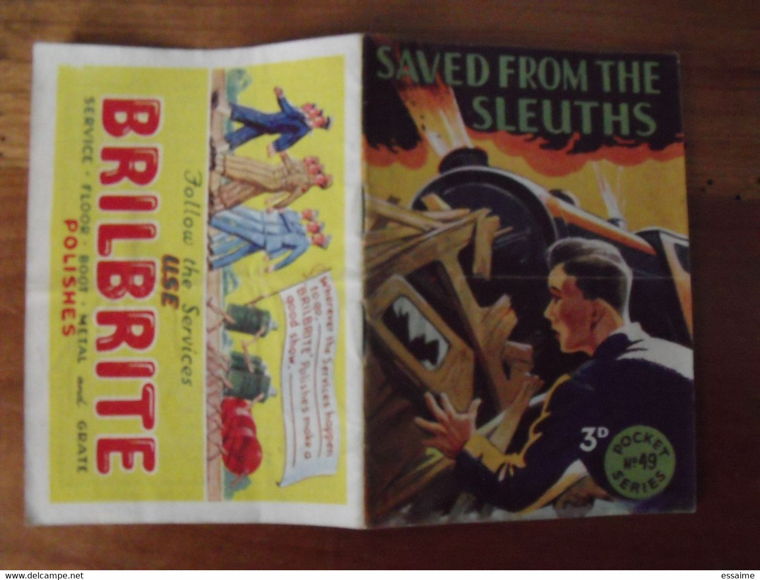 Pocket Series N° 49. Adventure Stories. Saved From The Sleuths. Brilbrite Polishes. Vers 1950 - Science Fiction