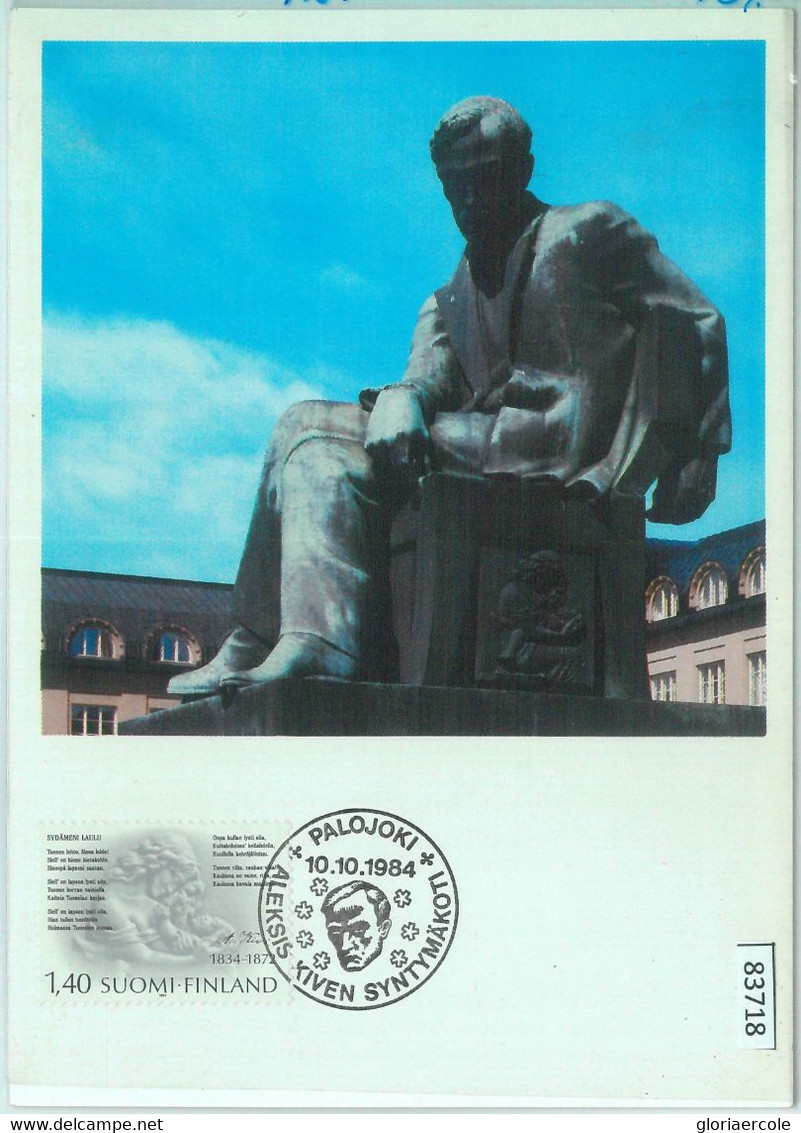 83718 - FINLAND - Postal History - MAXIMUM CARD 1984 LITTERATURE - Tarjetas – Máximo