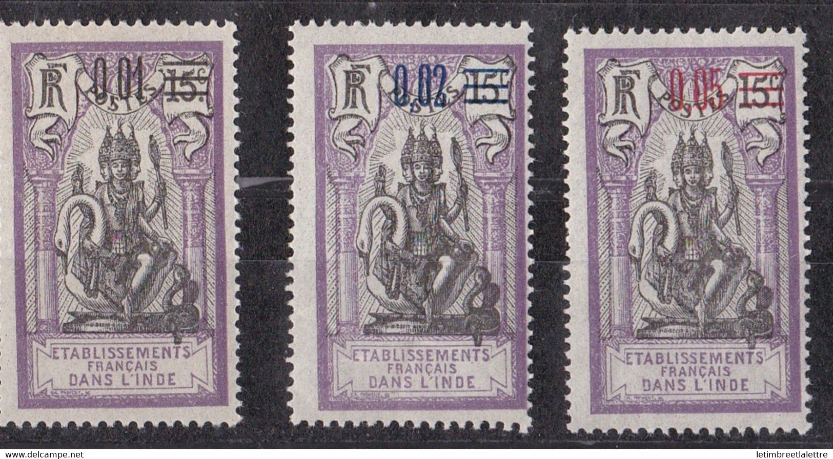 ⭐ Inde - YT N° 56 à 58 ** - Neuf Sans Charnière - 1922 ⭐ - Unused Stamps