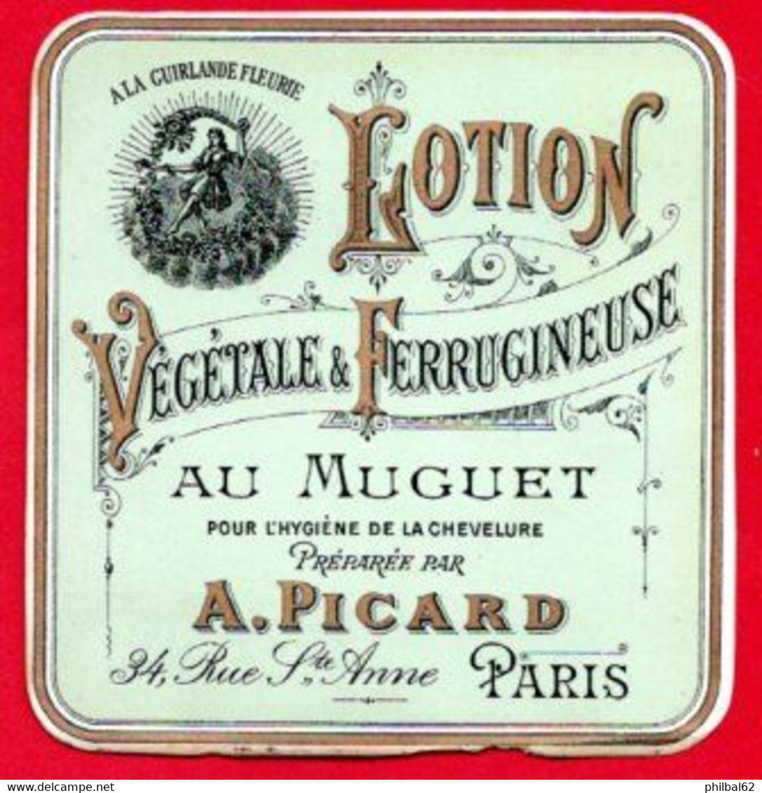 Etiquette Lotion Végétale Ferrugineuse Au Muguet, Picard à Paris. - Etiquettes