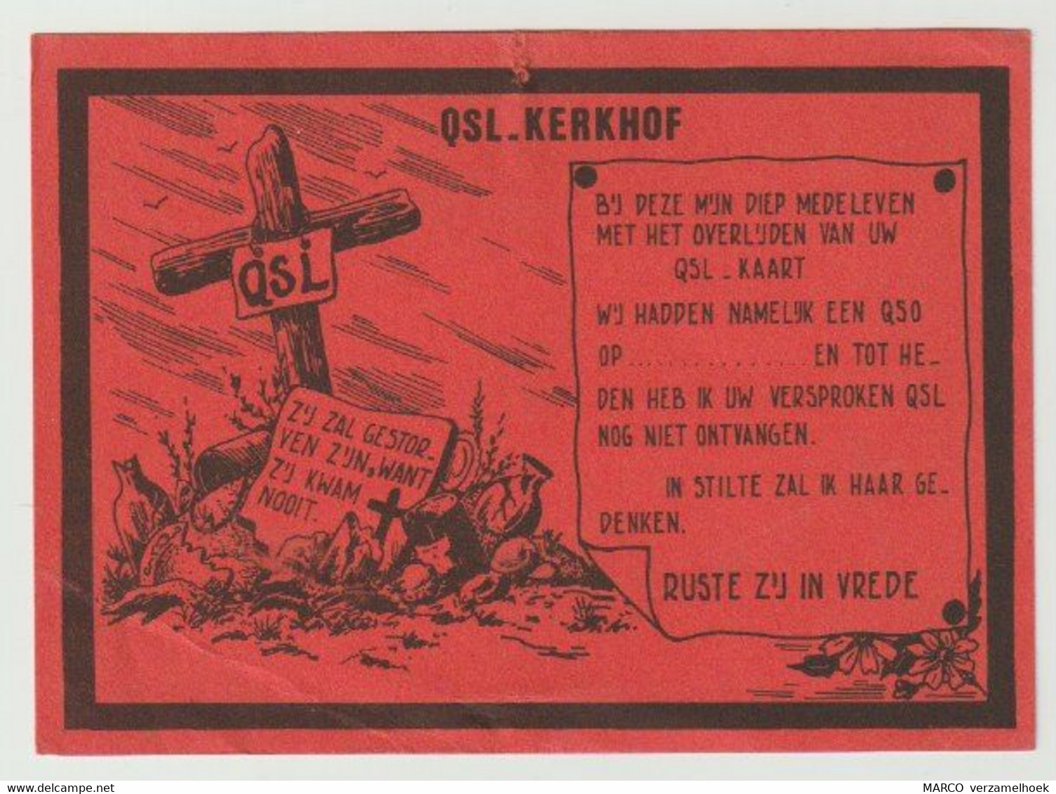 QSL Card 27MC QSL Kerkhof (NL) - CB