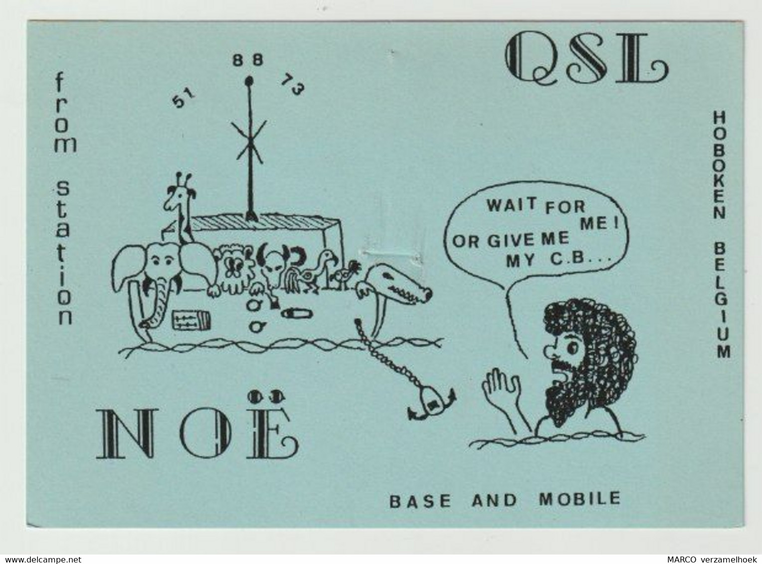 QSL Card 27MC NOË Hoboken (B) - CB-Funk