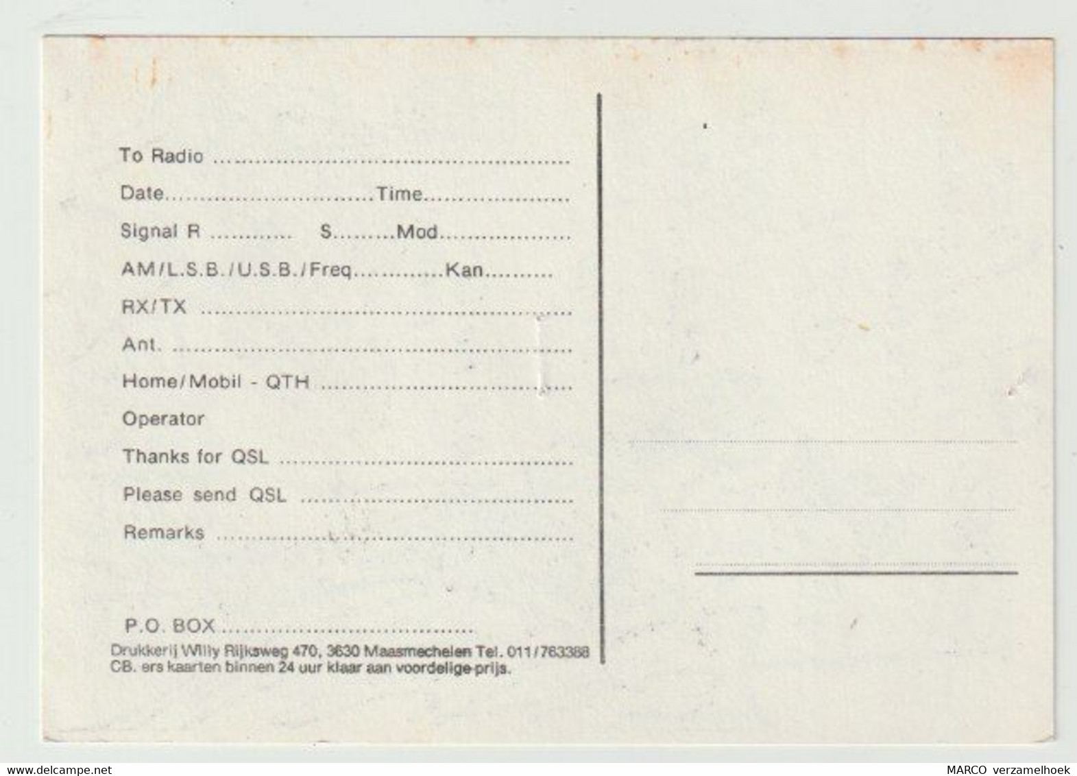 QSL Card 27MC Loekie Rotem-dilsen (B) - CB